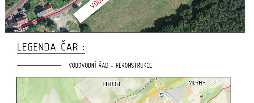Hrob, Duchcovská, č.p. 205 - č.p. 221 - rekonstrukce vodovodu