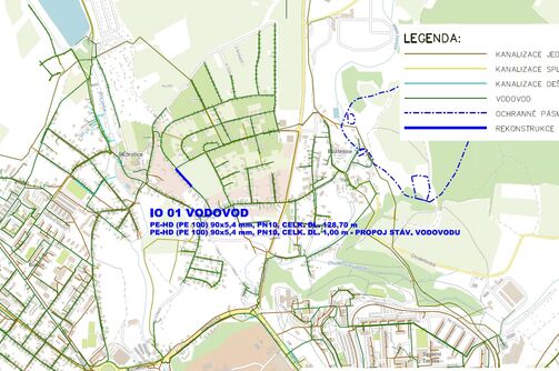 Ústí nad Labem, V Lánech - rekonstrukce vodovodu