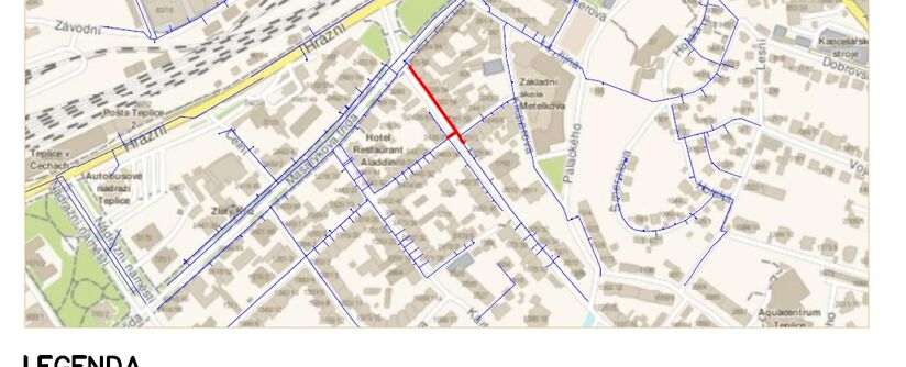 Teplice, Jankovcova, I. etapa – rekonstrukce vodovodu