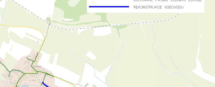 Děčany, Solany – rekonstrukce vodovodu