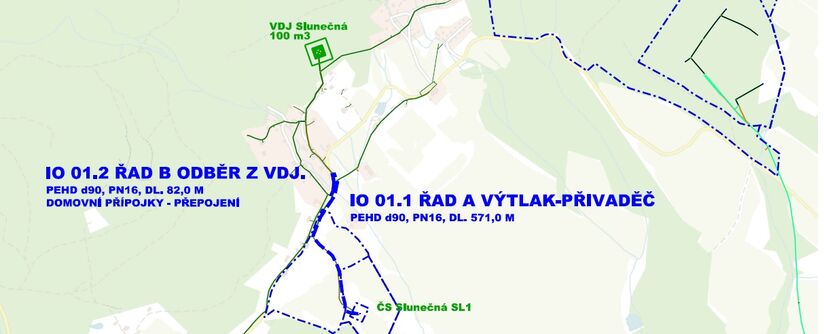 Slunečná - rekonstrukce vodovodu, I. etapa