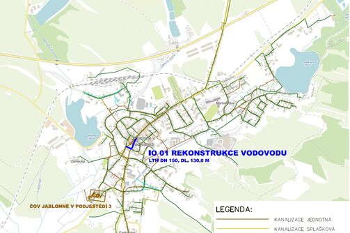 Jablonné v Podještědí, nám. Míru – rekonstrukce vodovodu