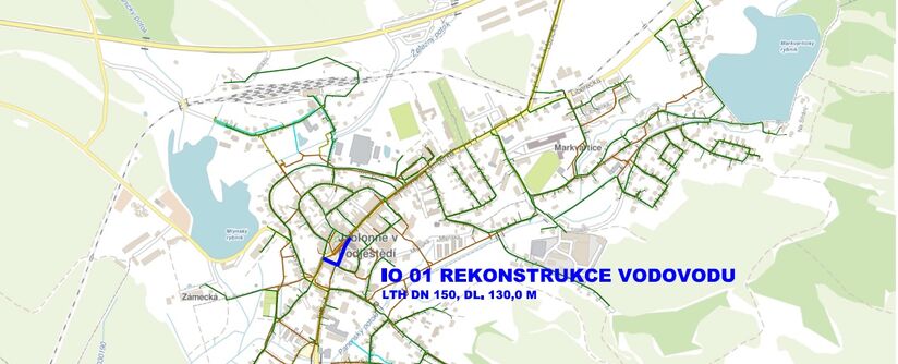 Jablonné v Podještědí, nám. Míru – rekonstrukce vodovodu