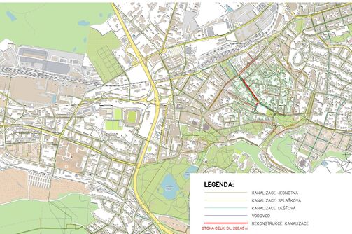 Teplice, Vrchlického - rekonstrukce kanalizace