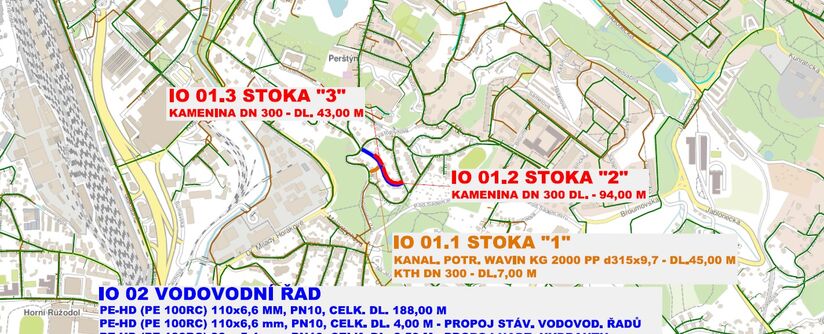 Liberec, Energetiků – rekonstrukce kanalizace a vodovodu