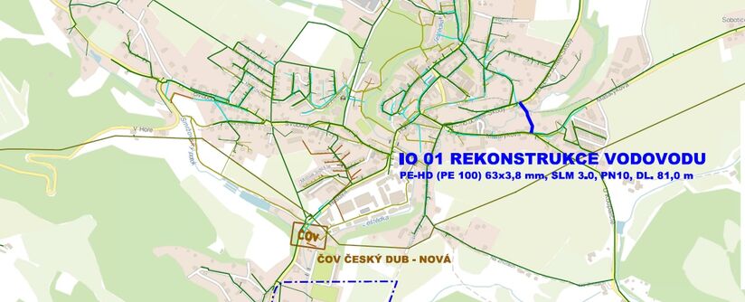 Český Dub, Řídícího učitele Škody - rekonstrukce vodovodu