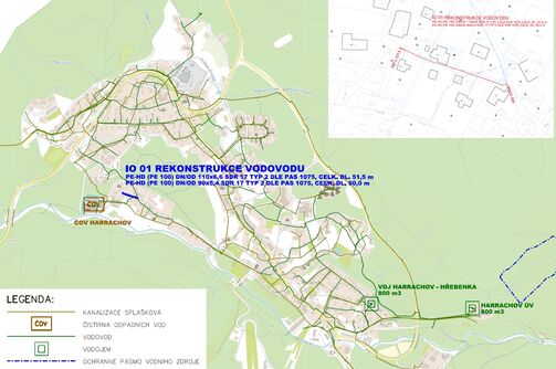 Harrachov, Anenské údolí u č.p. 323 - rekonstrukce vodovodu