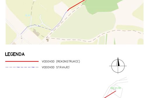 Ohníč, Křemýž, pod vodojemem – rekonstrukce vodovodu