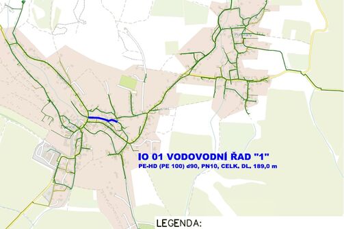 Žitenice, nad OÚ - rekonstrukce vodovodu