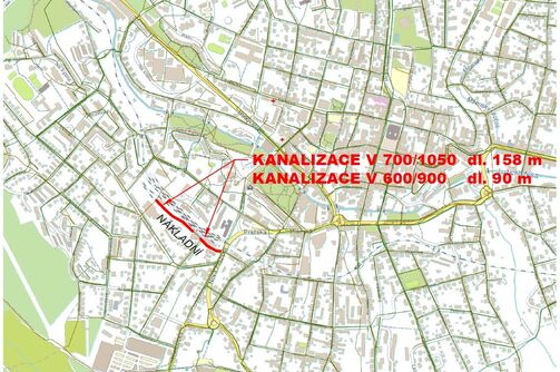 Jablonec nad Nisou, Nákladní, nádraží ČD – rekonstrukce kanalizace