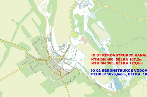 Dubá, J. Roháče, Malá, Masarykovo náměstí – rekonstrukce kanalizace a vodovodu