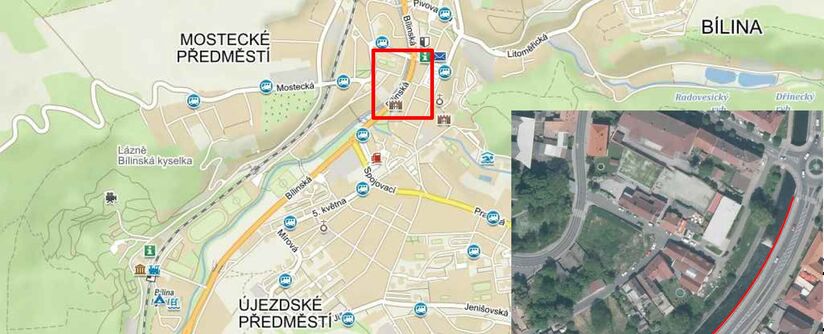 Bílina, Spojovací, Břežánská – rekonstrukce přivaděče