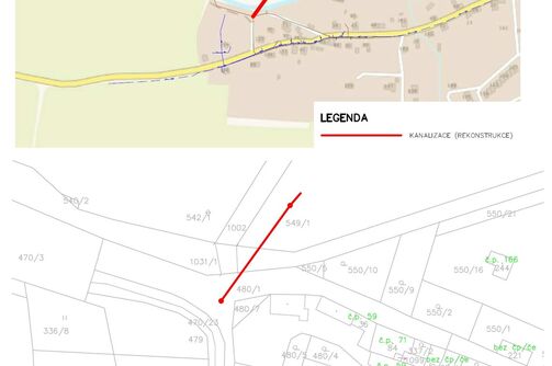 Lužice, u hřiště, rekonstrukce kanalizace