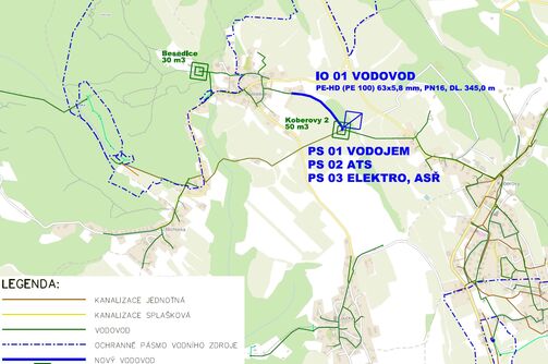 Koberovy, Besedice – posílení zdroje