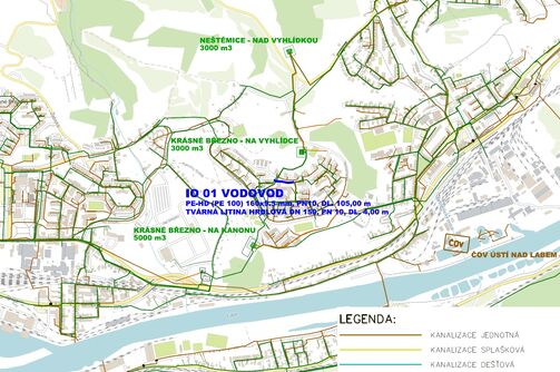 Ústí nad Labem, Obvodová, rekonstrukce vodovodu