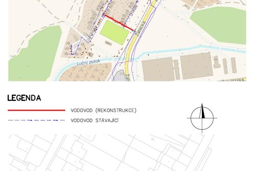 Most, Čepirohy, u hřiště, rekonstrukce vodovodu
