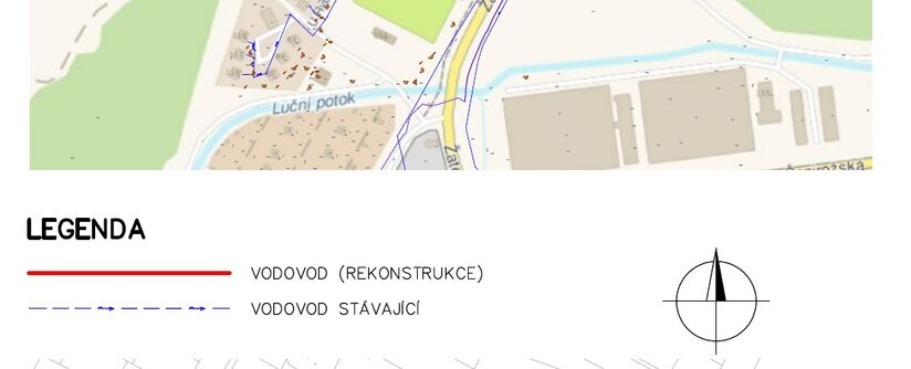 Most, Čepirohy, u hřiště, rekonstrukce vodovodu