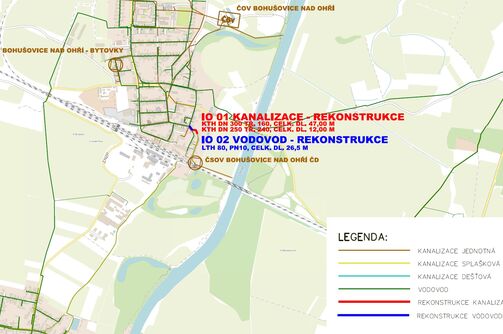 Bohušovice n. O., Pod Pivovarem, rekonstrukce vodovodu a kanalizace
