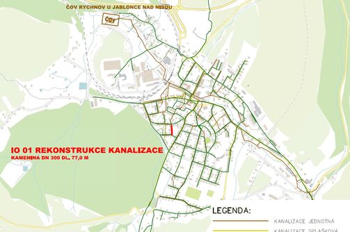 Rychnov u Jablonce n. N., Spojovací - rekonstrukce kanalizace