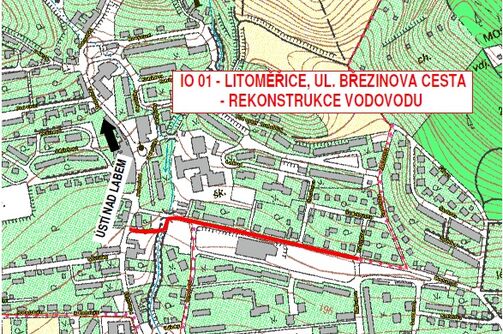 Litoměřice, Březinova cesta - rekonstrukce vodovodu