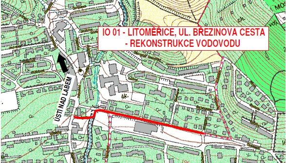 Litoměřice, Březinova cesta - rekonstrukce vodovodu