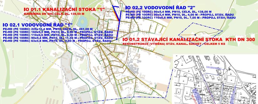 Mimoň, Široká, Okružní – rekonstrukce vodovodu a kanalizace