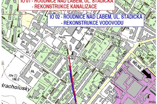 Roudnice nad Labem, Stadická - rekonstrukce kanalizace a vodovodu