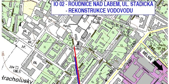 Roudnice nad Labem, Stadická - rekonstrukce kanalizace a vodovodu