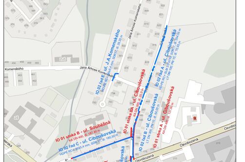 Klášterec n. O. – Ciboušovská, Souběžná - rekonstrukce kanalizace a vodovodu