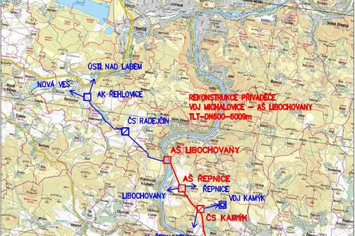 VDJ Michalovice - AŠ Libochovany – rekonstrukce přivaděče