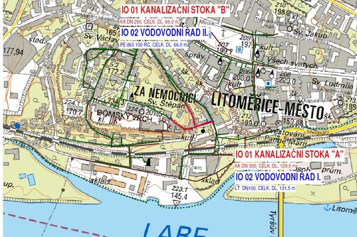 Litoměřice, Horní Dubina, Máchova - rekonstrukce kanalizace a vodovodu