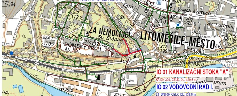 Litoměřice, Horní Dubina, Máchova - rekonstrukce kanalizace a vodovodu