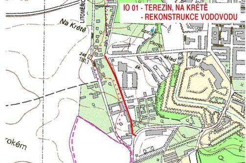 Terezín, Na Krétě - rekonstrukce vodovodu