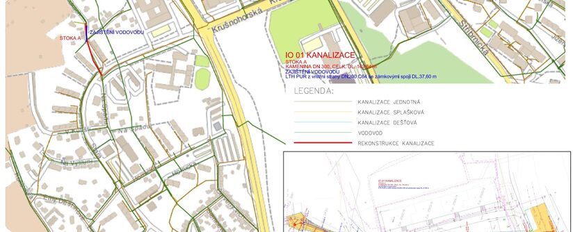 Ústí nad Labem, V Lukách – rekonstrukce kanalizace
