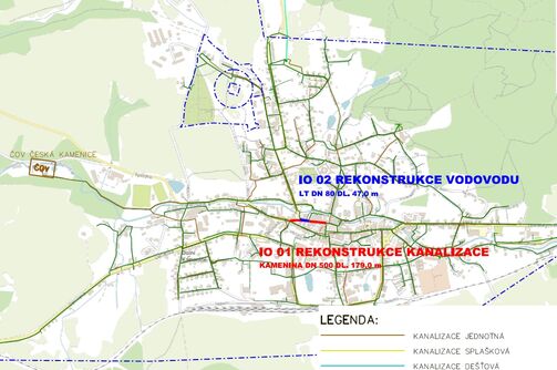 Česká Kamenice, Smetanova – rekonstrukce kanalizace a vodovodu