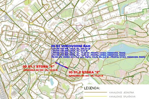 Liberec, Boženy Němcové – rekonstrukce vodovodu a kanalizace