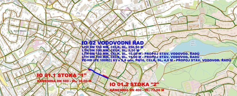 Liberec, Boženy Němcové – rekonstrukce vodovodu a kanalizace