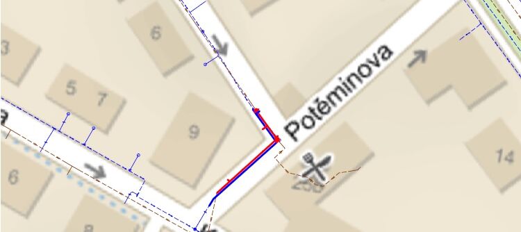 Teplice, Potěminova – rekonstrukce kanalizace a vodovodu