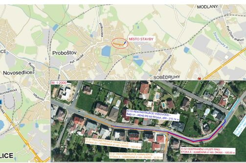 Proboštov, Sobědružská – rekonstrukce vodovodu, kanalizace a odstranění výusti TP63