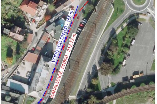 Děčín, Čsl. mládeže – rekonstrukce vodovodu a kanalizace