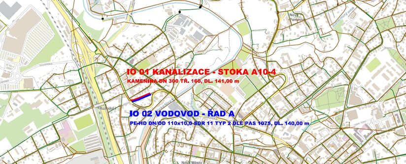Liberec, Hokešova – rekonstrukce kanalizace a vodovodu