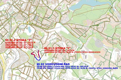 Liberec, U Domoviny, U Černého dolu - rekonstrukce vodovodu a kanalizace