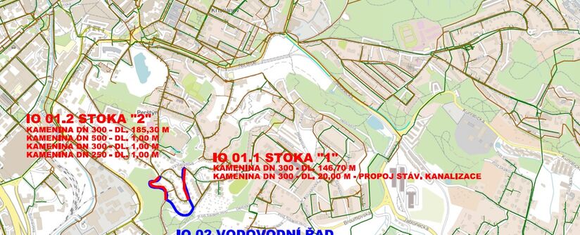 Liberec, U Domoviny, U Černého dolu - rekonstrukce vodovodu a kanalizace