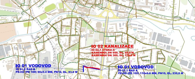 Česká Lípa, Lukostřelecká, rekonstrukce vodovodu a kanalizace