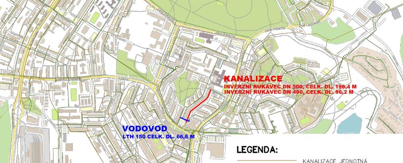 Most, Šeříková - rekonstrukce vodovodu a kanalizace
