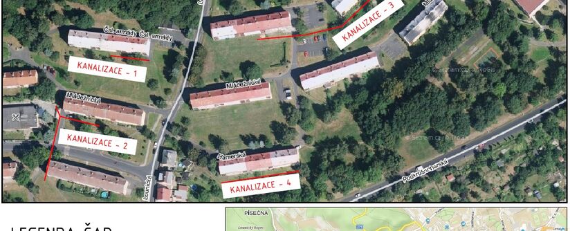 Litvínov, Čsl. armády, Mládežnická – rekonstrukce kanalizace a vodovodu