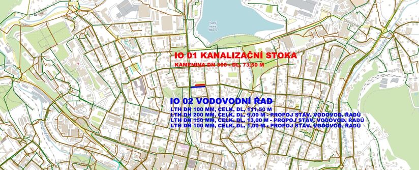 Jablonec n. N., Mánesova – rekonstrukce vodovodu a kanalizace