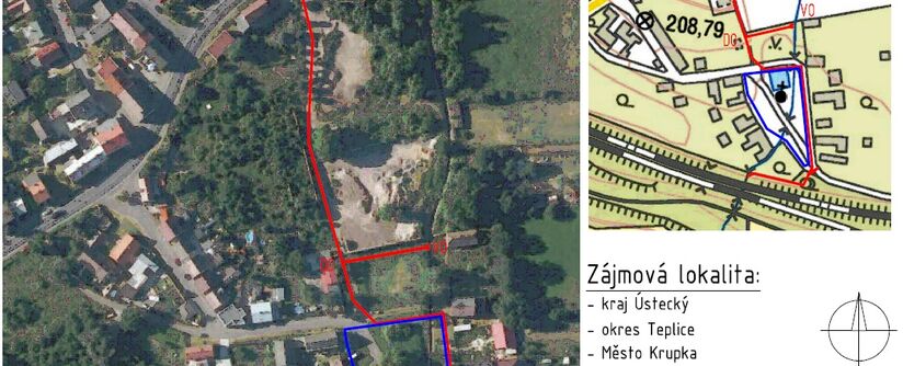 Krupka, Soběchleby, Ústecká – odstranění výustí TP55 a TP56