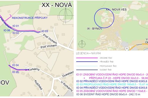 Děčín – náhrada zdrojů Bynov VP, Nová Ves a Bynov SP