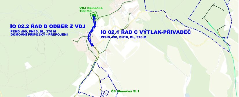 Slunečná - rekonstrukce vodovodu, II. etapa